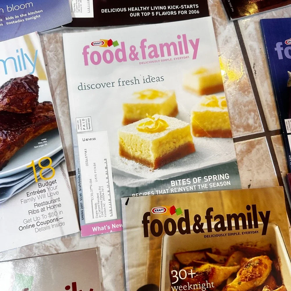 17 Vintage Kraft Food & Family Magazine Lot Holiday Recipes Desserts 2002-2009